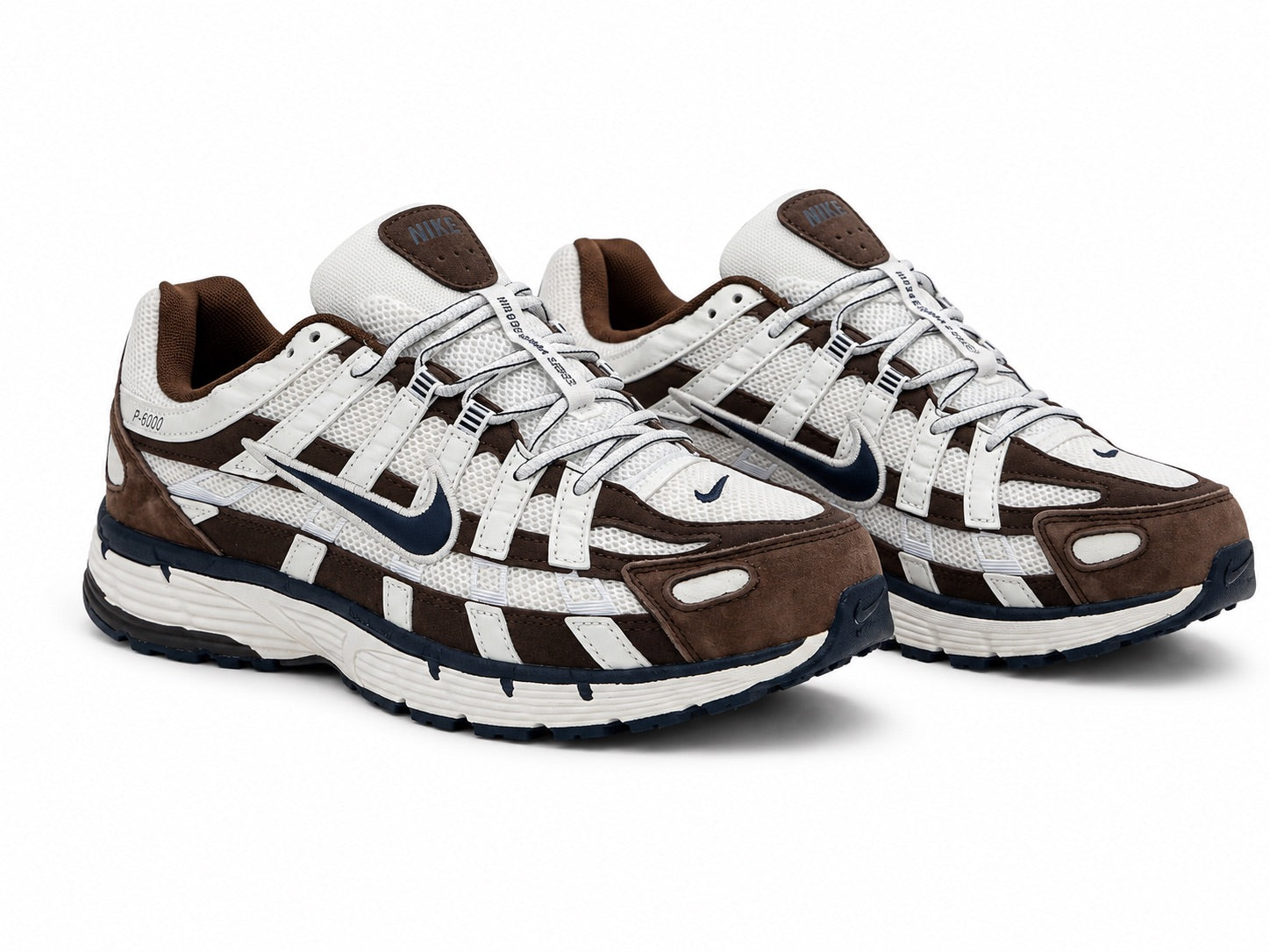 Nike P-6000 Brown White Navy