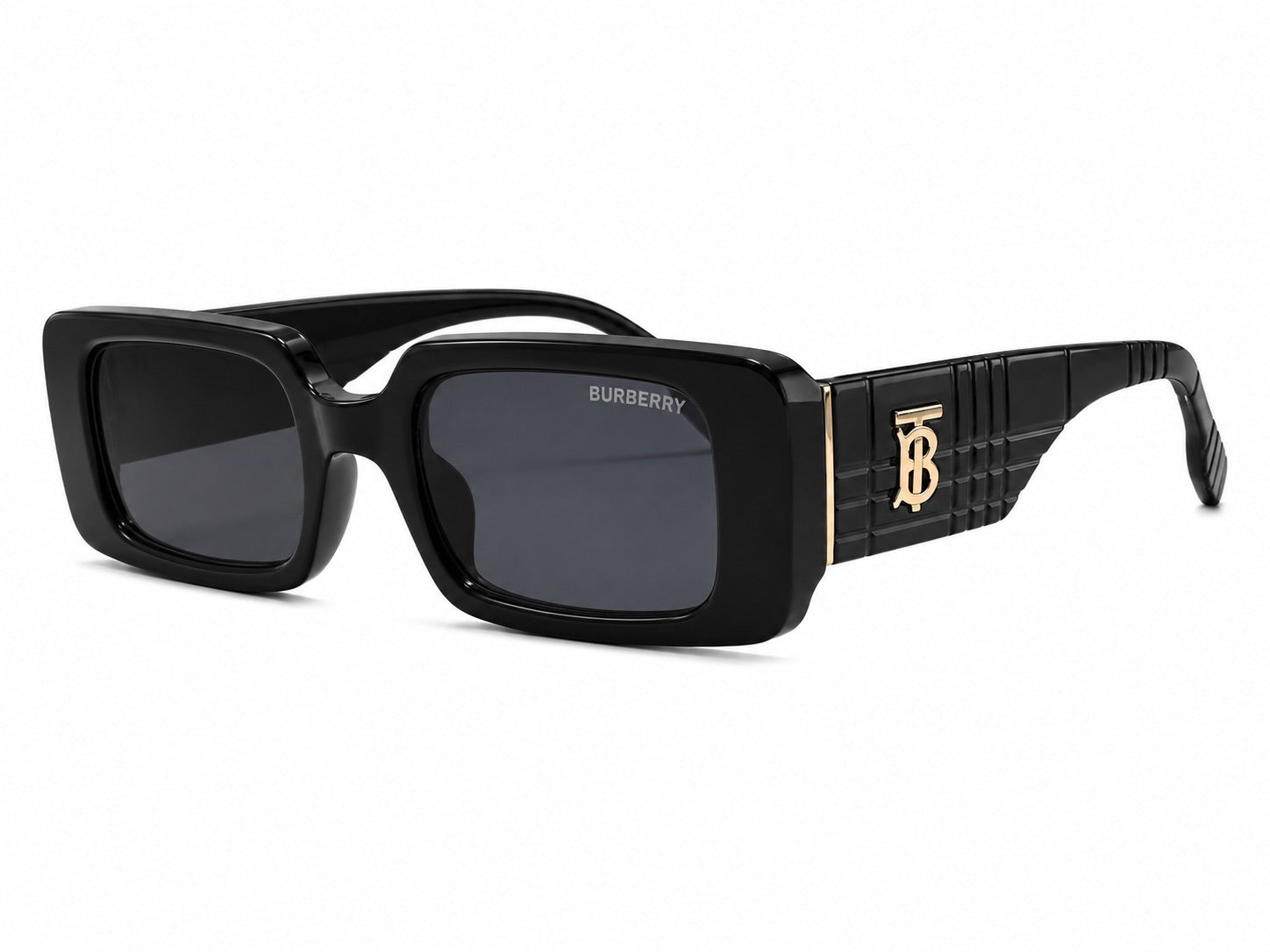 Burberry TB Rectangle Sunglasses - Black / Gold