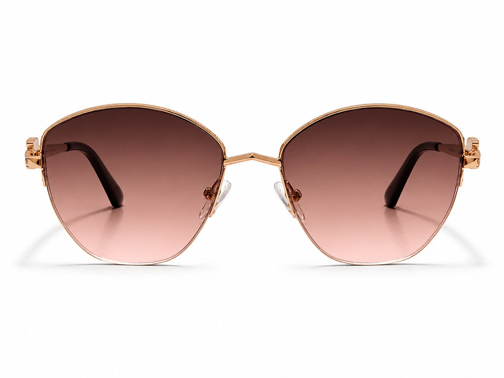 Loewe Butterfly Sunglasses - Rose Gold / Pink Brown