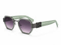 Miu Miu Geometric Sunglasses - Transparent Green / Gunmetal