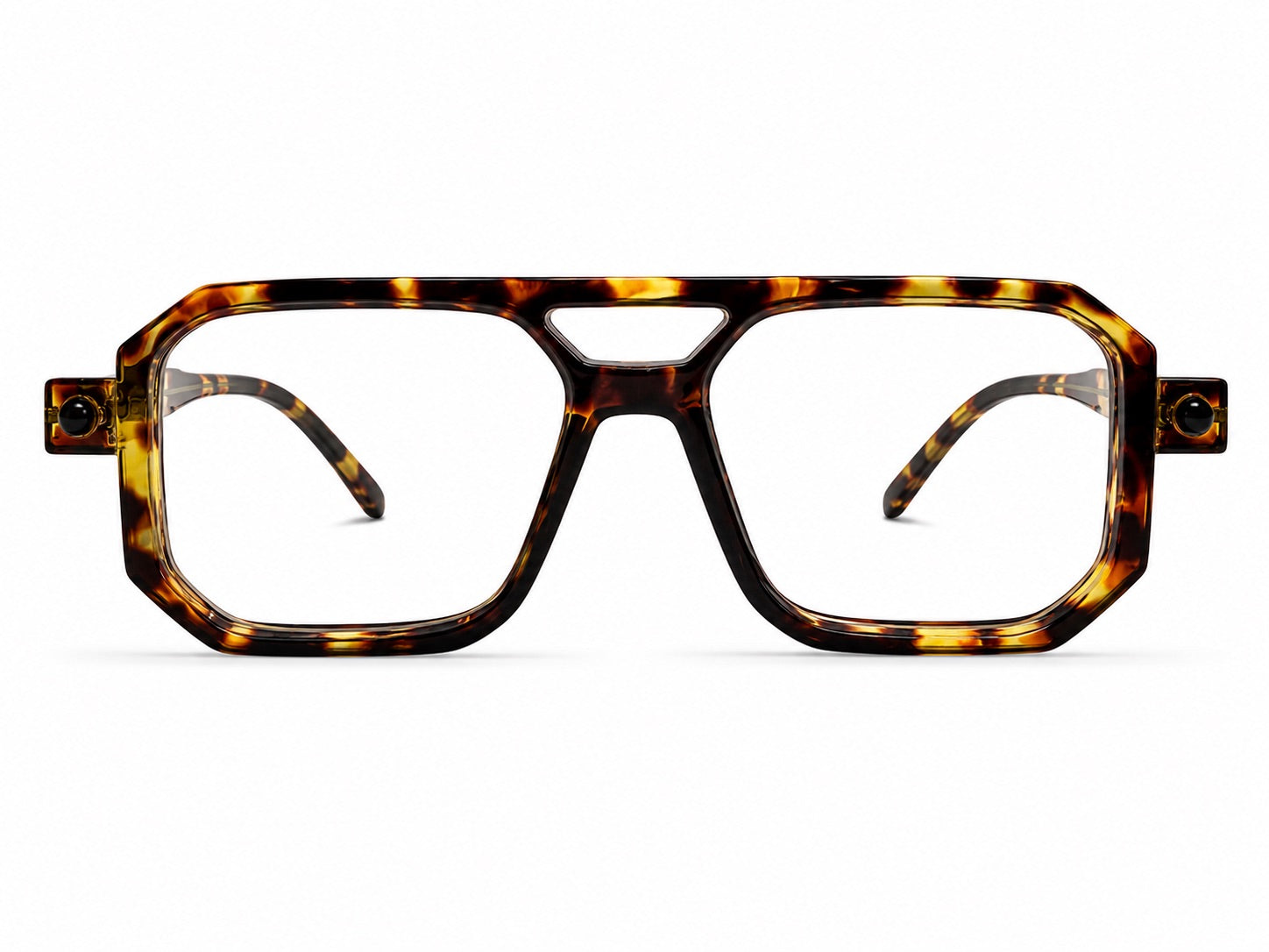 Tortoise Square Optical Glasses - Brown