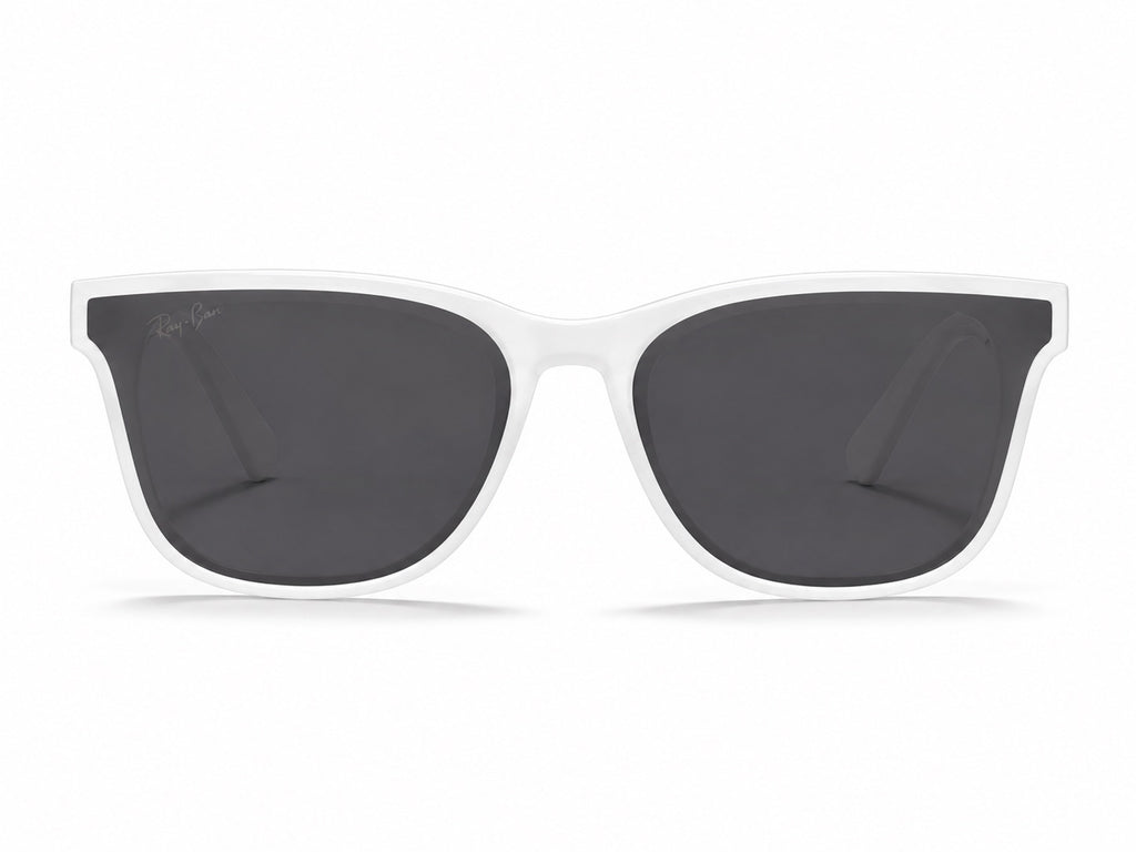 Ray-Ban Square Sunglasses - Transparent White / Black