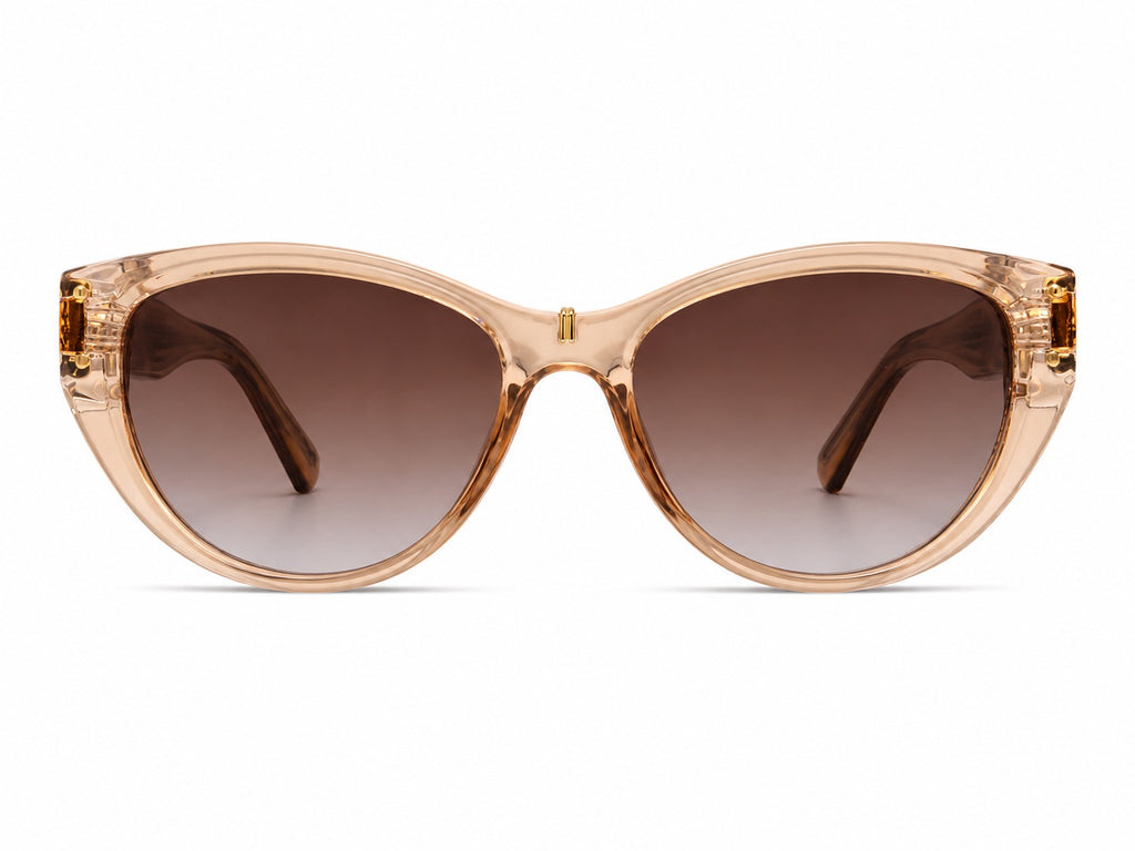 Gucci GG Cat-Eye Sunglasses - Transparent Beige / Gold