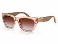 Miu Miu Geometric Sunglasses - Transparent Champagne Peach / Brown