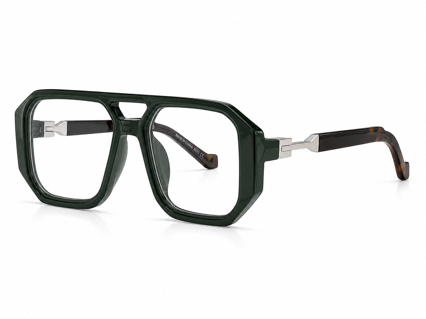 Marc Jacobs Square Optical Glasses - Dark Green / Tortoise