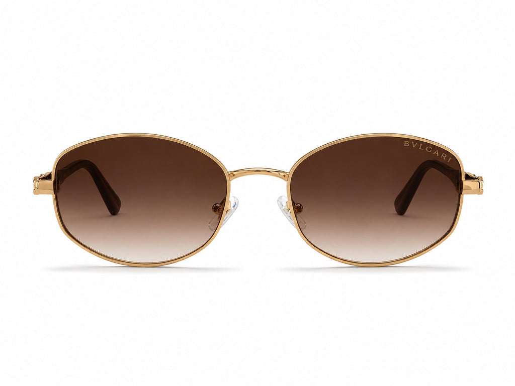 Bvlgari Round Sunglasses - Gold / Brown