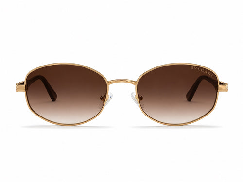 Bvlgari Round Sunglasses - Gold / Brown