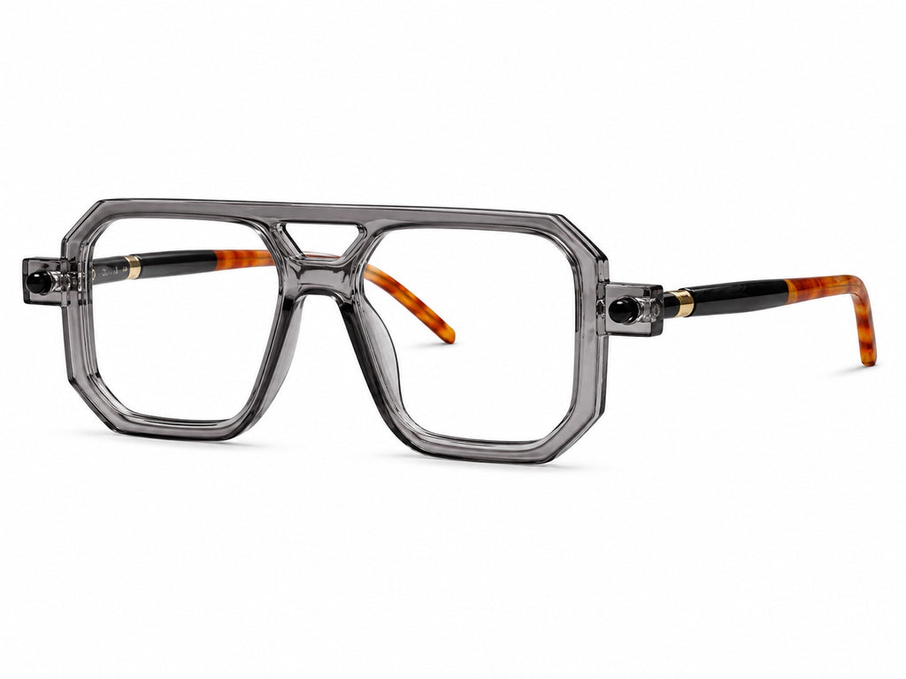 Marc Jacobs Square Optical Glasses - Transparent Grey / Tortoise