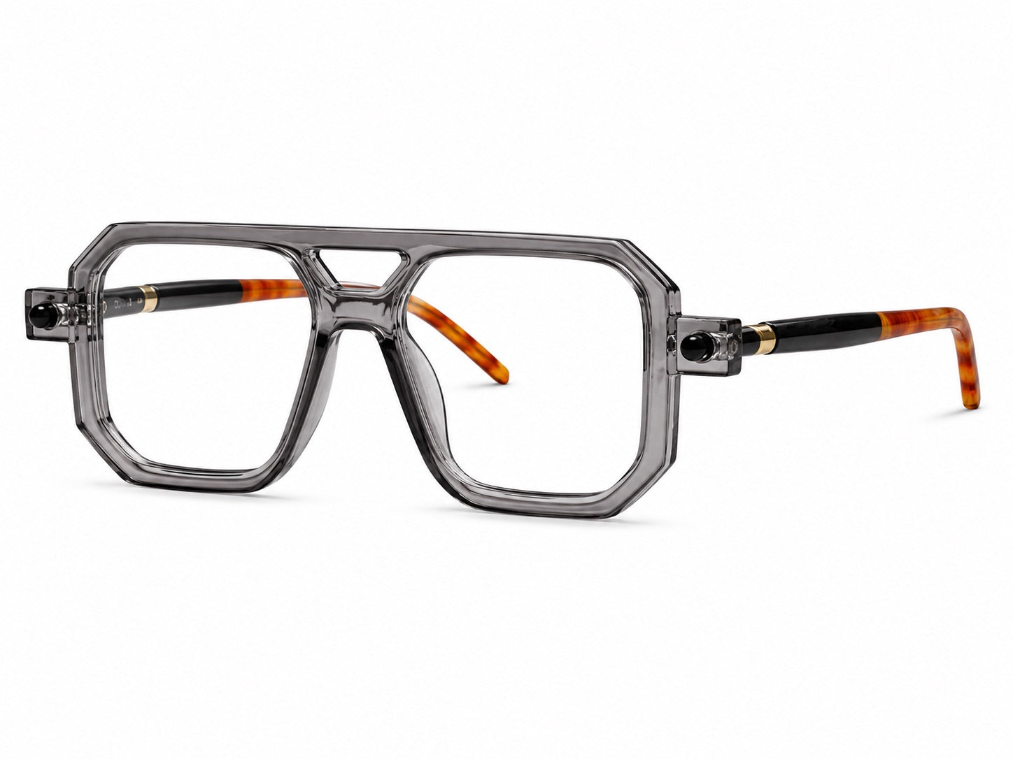 Marc Jacobs Square Optical Glasses - Transparent Grey / Tortoise