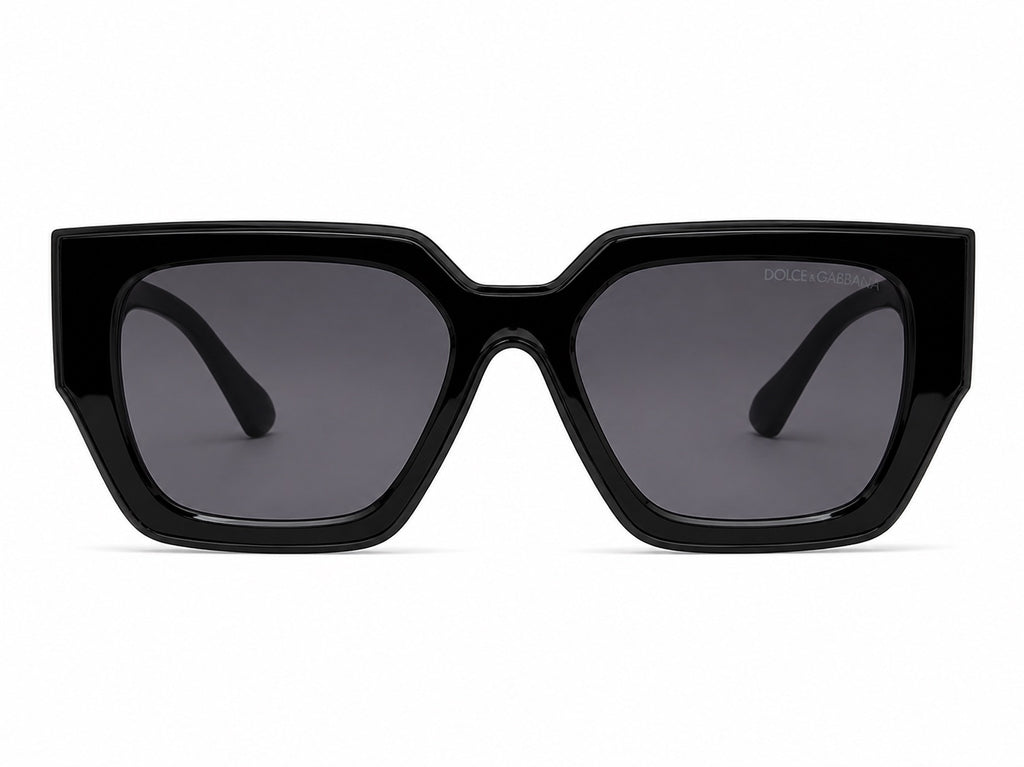 Dolce & Gabbana DG Oversized Square Sunglasses - Black / Gold