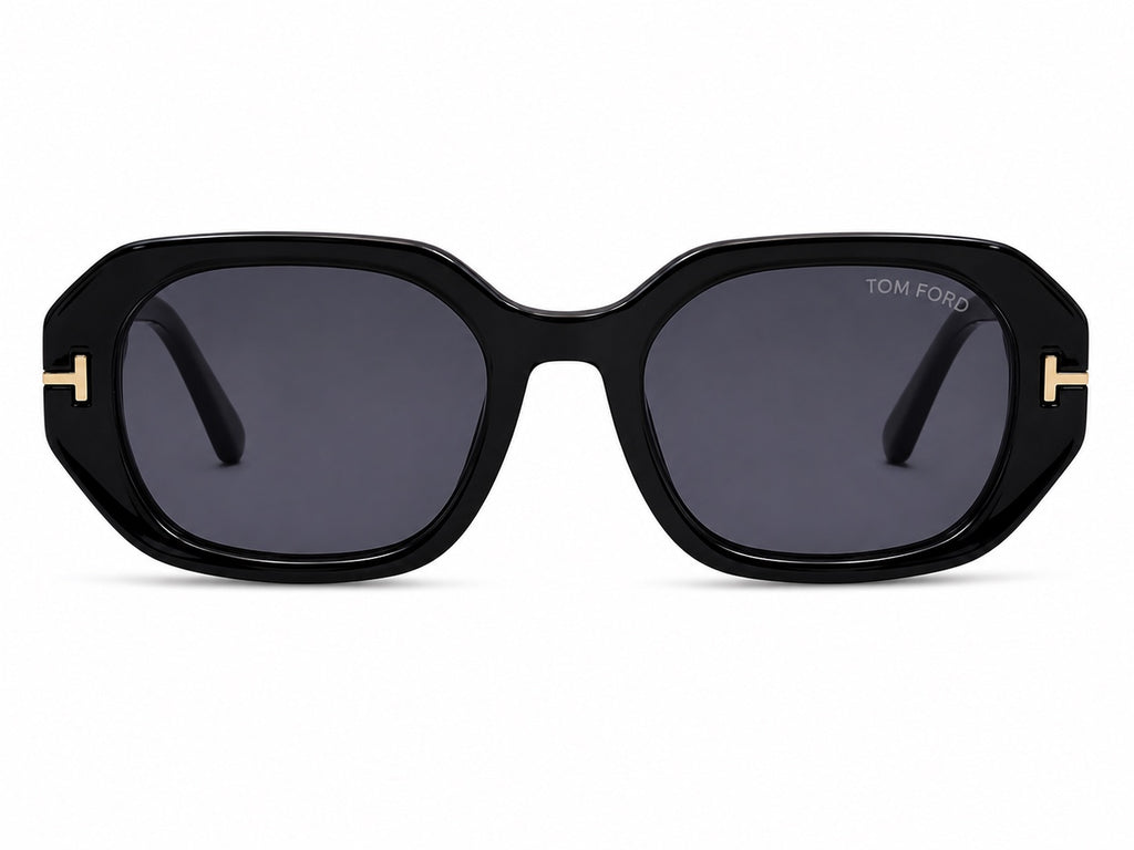 Tom Ford Geometric Sunglasses - Black / Gold