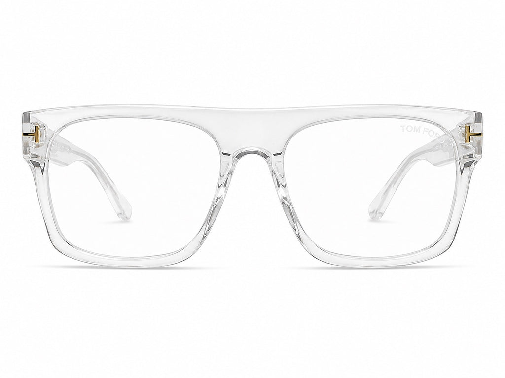 Tom Ford Square Optical Glasses - Clear / Gold