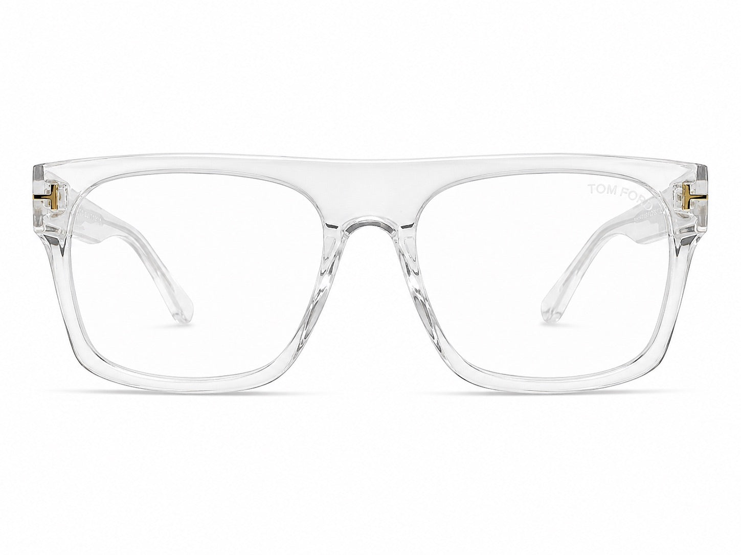 Tom Ford Square Optical Glasses - Clear / Gold