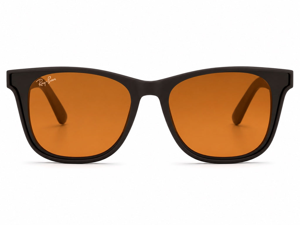 Ray-Ban Square Sunglasses - Dark Brown / Amber