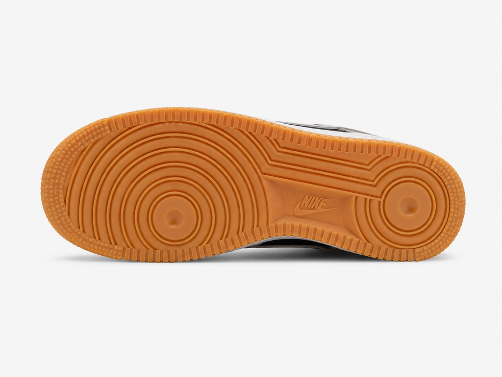 Nike Air Force 1 Low Grey Black Gum Reverse Swoosh