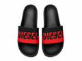 Diesel Logo Pool Slides - Black / Red