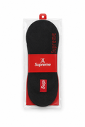 Supreme x LV Style No-Show Socks - Black / Red
