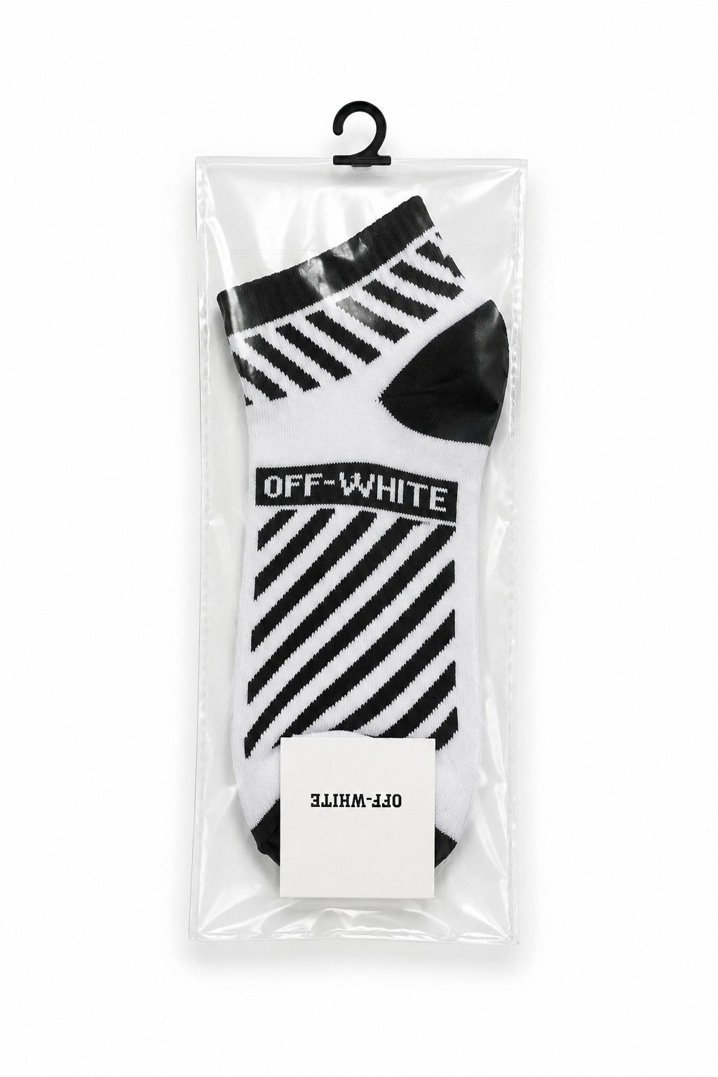 Off-White Diag Outline Socks - White / Black