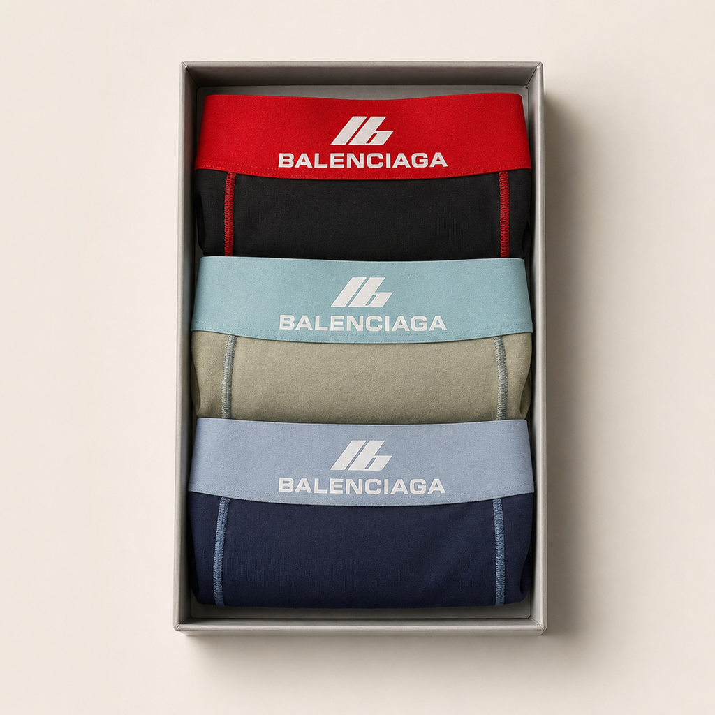 Balenciaga Logo Boxer Briefs 3-Pack - Assorted Colors