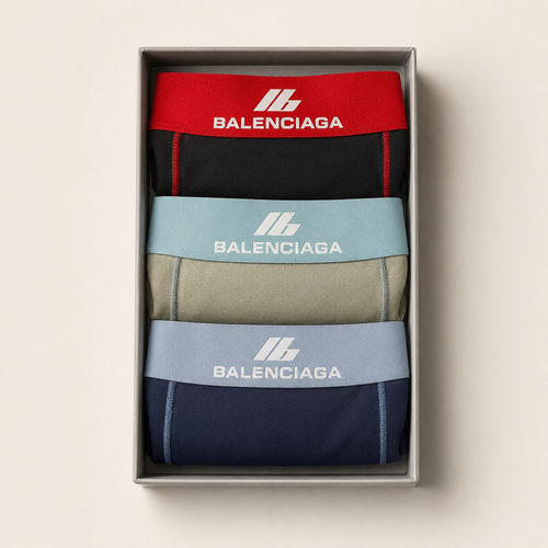 Balenciaga Logo Boxer Briefs 3-Pack - Assorted Colors