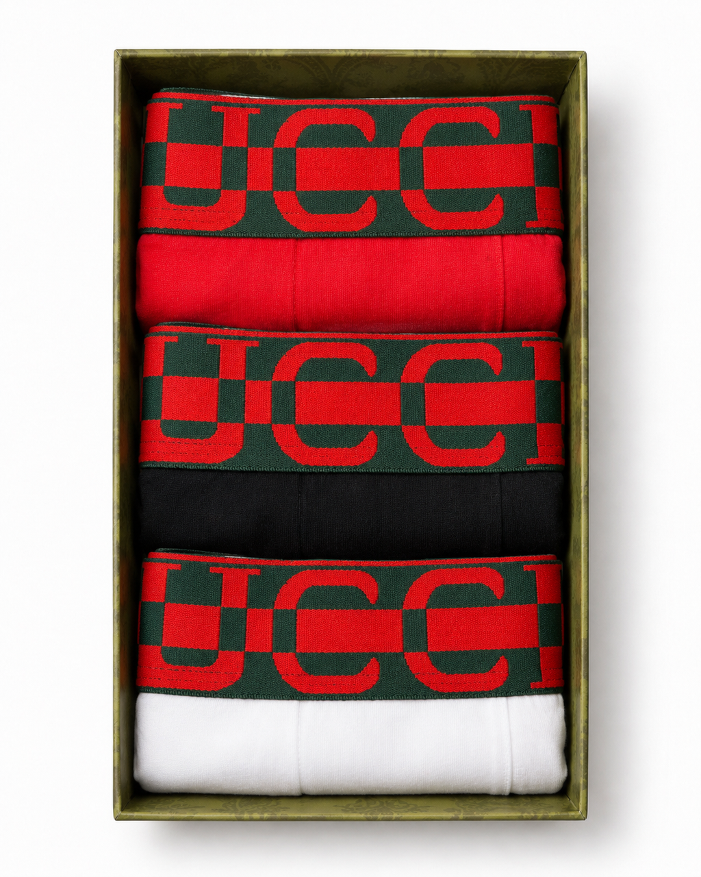 Gucci Logo Waistband Boxer Briefs 3-Pack - Black / Red / White