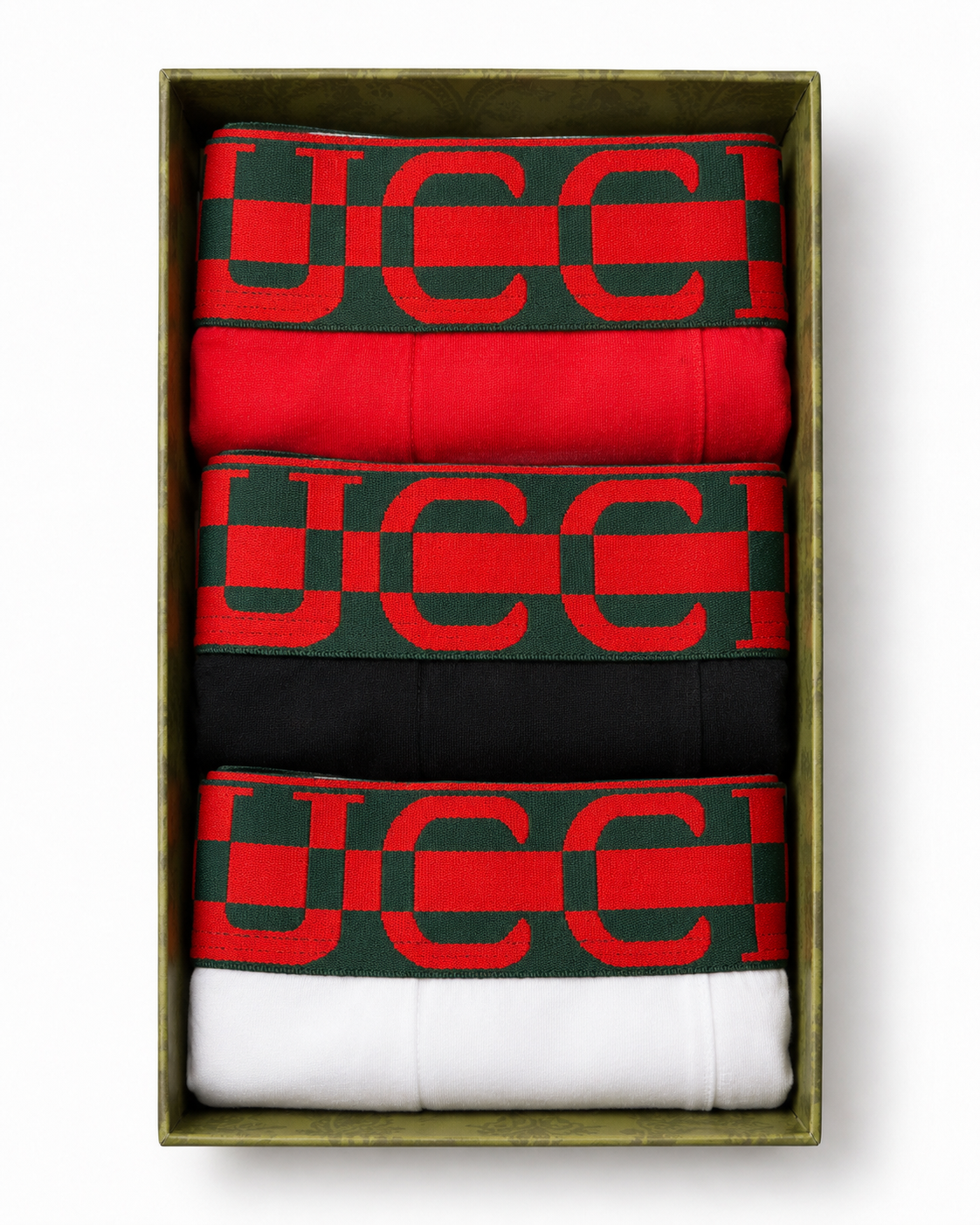 Gucci Logo Waistband Boxer Briefs 3-Pack - Black / Red / White