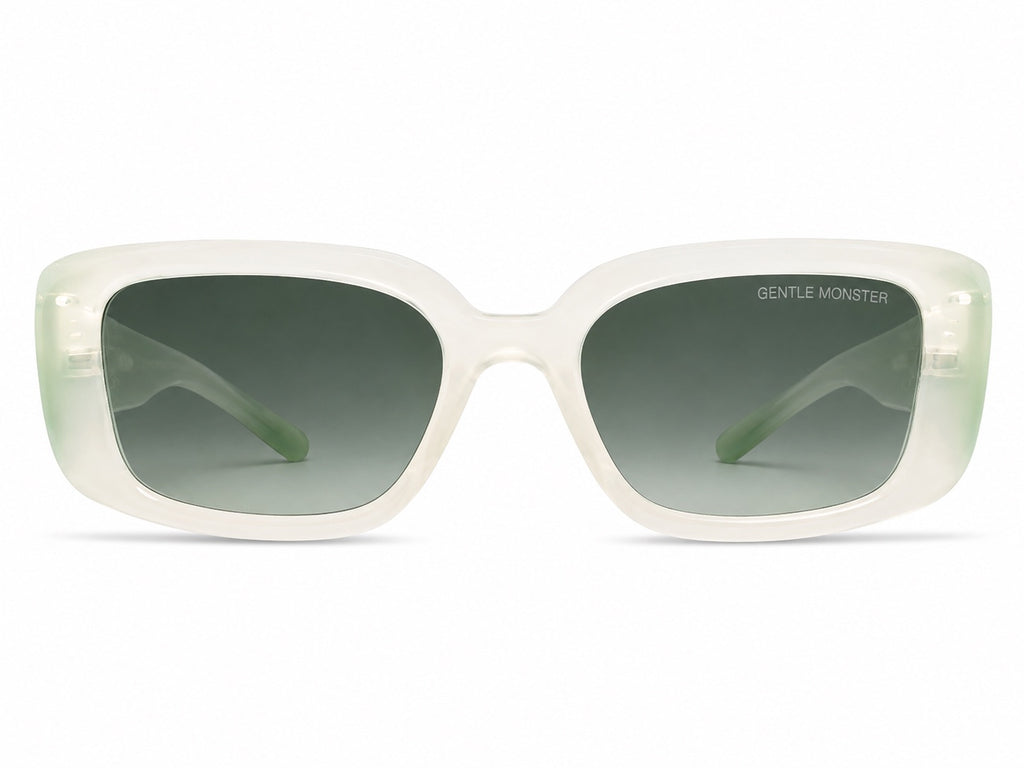Gentle Monster Verse W2 Cat-Eye Sunglasses - White / Green