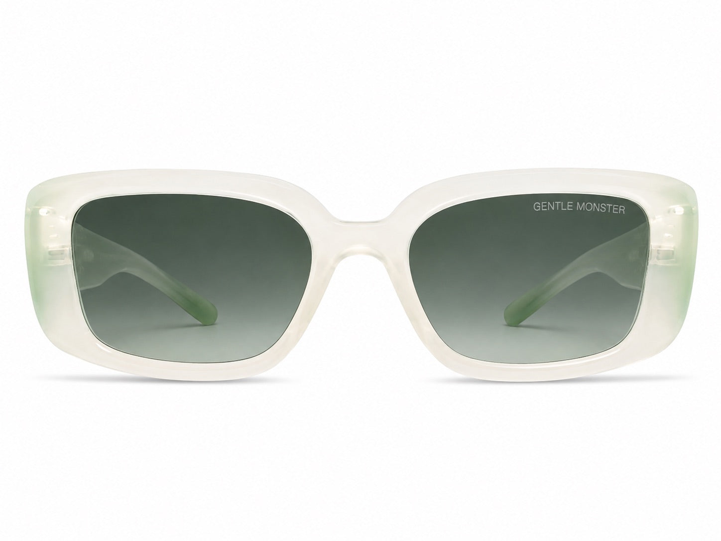 Gentle Monster Verse W2 Cat-Eye Sunglasses - White / Green