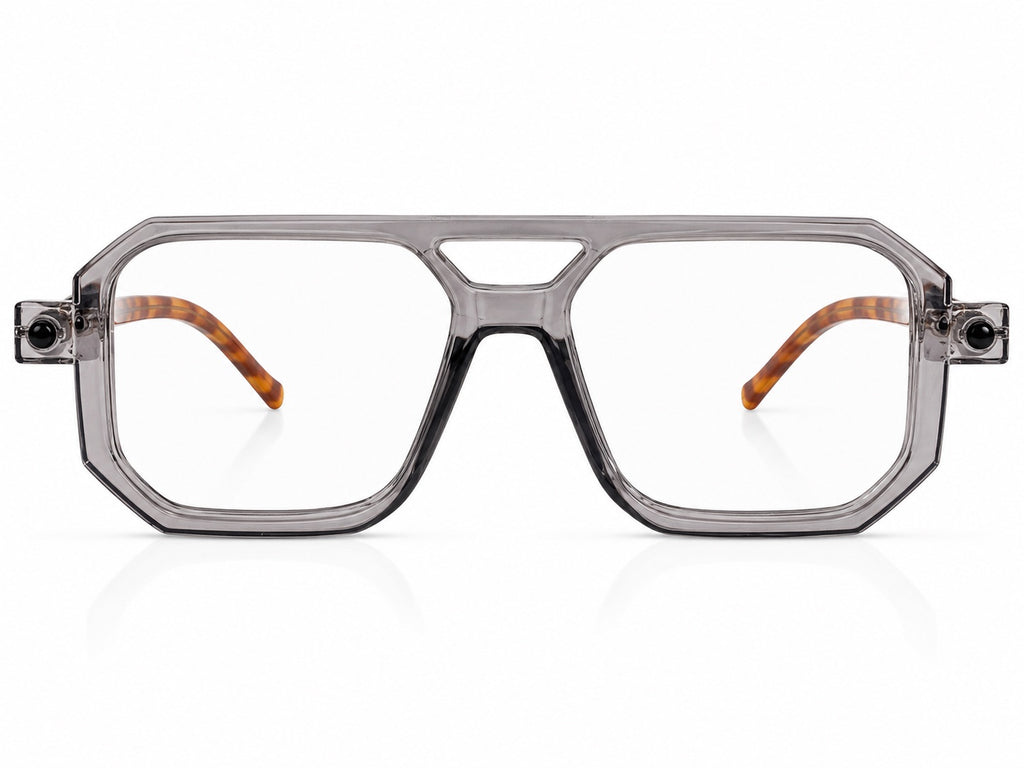 Marc Jacobs Square Optical Glasses - Transparent Grey / Tortoise