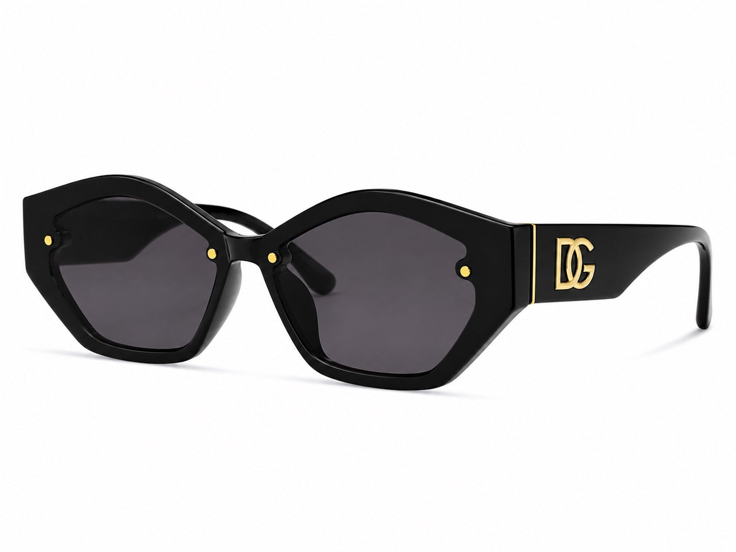 Dolce & Gabbana DG Geometric Sunglasses - Black / Gold