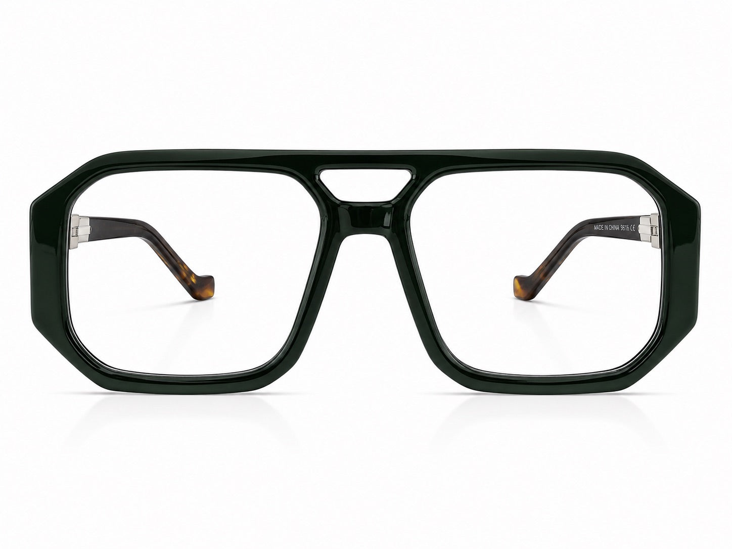 Marc Jacobs Square Optical Glasses - Dark Green / Tortoise