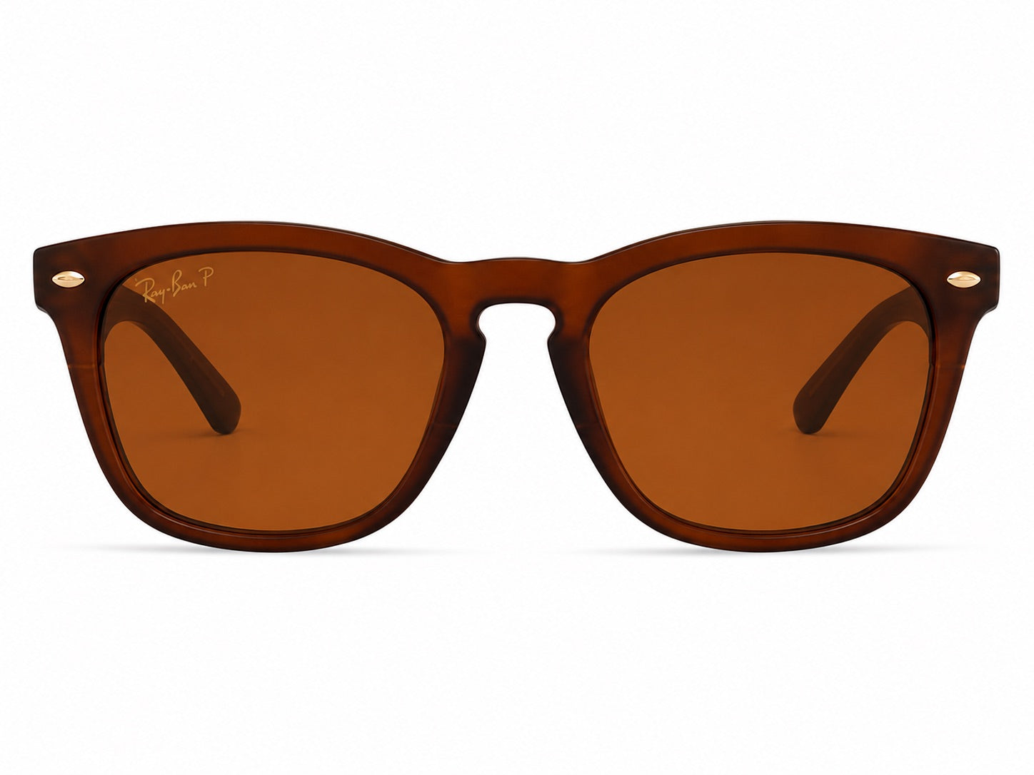 Ray-Ban Polarized Square Sunglasses - Brown / Amber