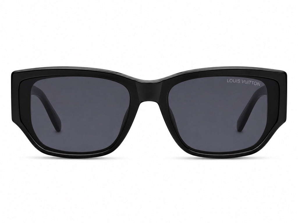 Louis Vuitton LV Rectangle Sunglasses - Black / Gold