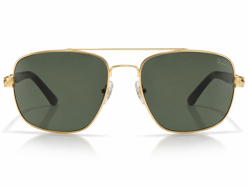 Ray-Ban Navigator Aviator Sunglasses - Gold / Green