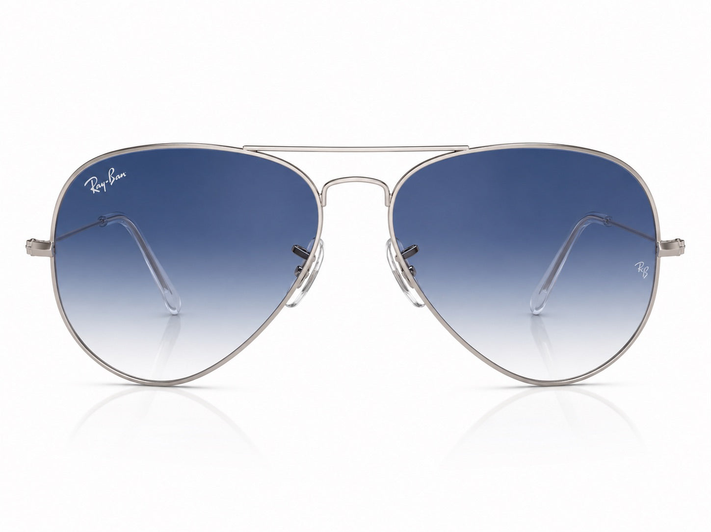 Ray-Ban Aviator Sunglasses - Silver / Blue Gradient
