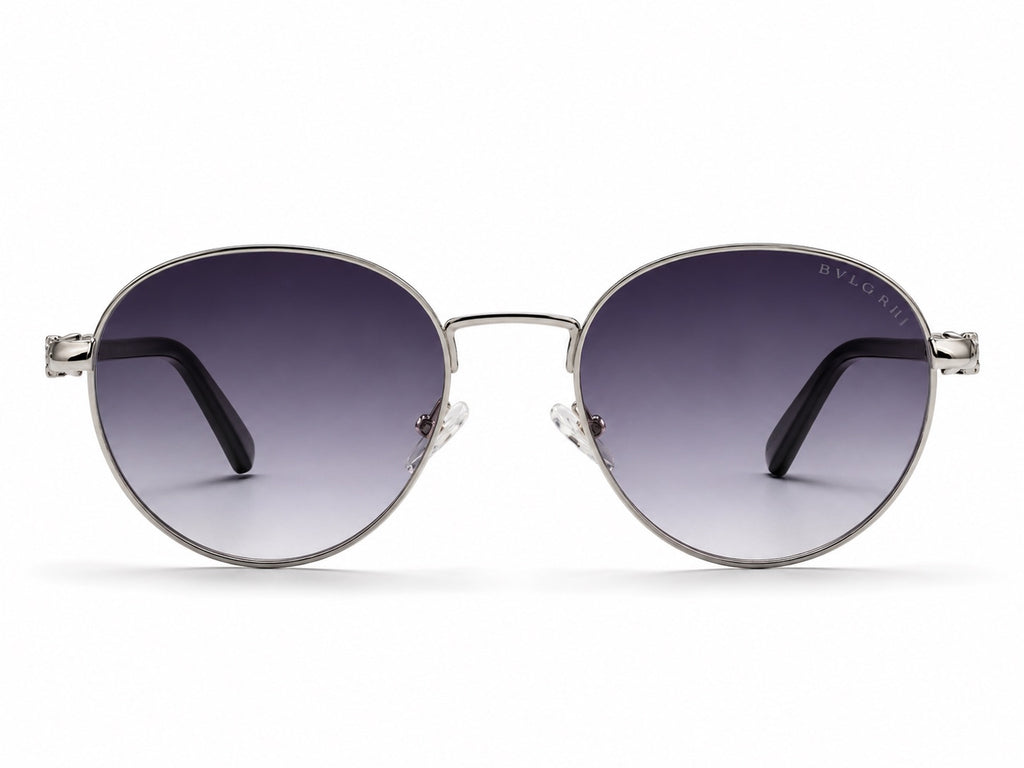 Bvlgari Round Sunglasses - Gunmetal / Purple Gradient