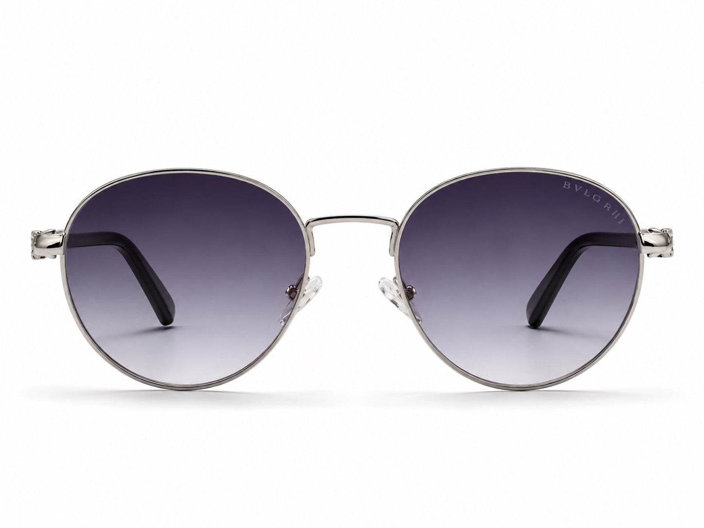 Bvlgari Round Sunglasses - Gunmetal / Purple Gradient