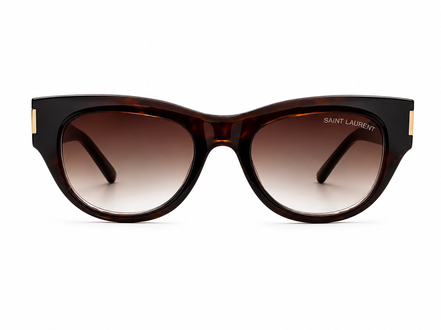 Saint Laurent Cat-Eye Sunglasses - Brown Havana / Gold