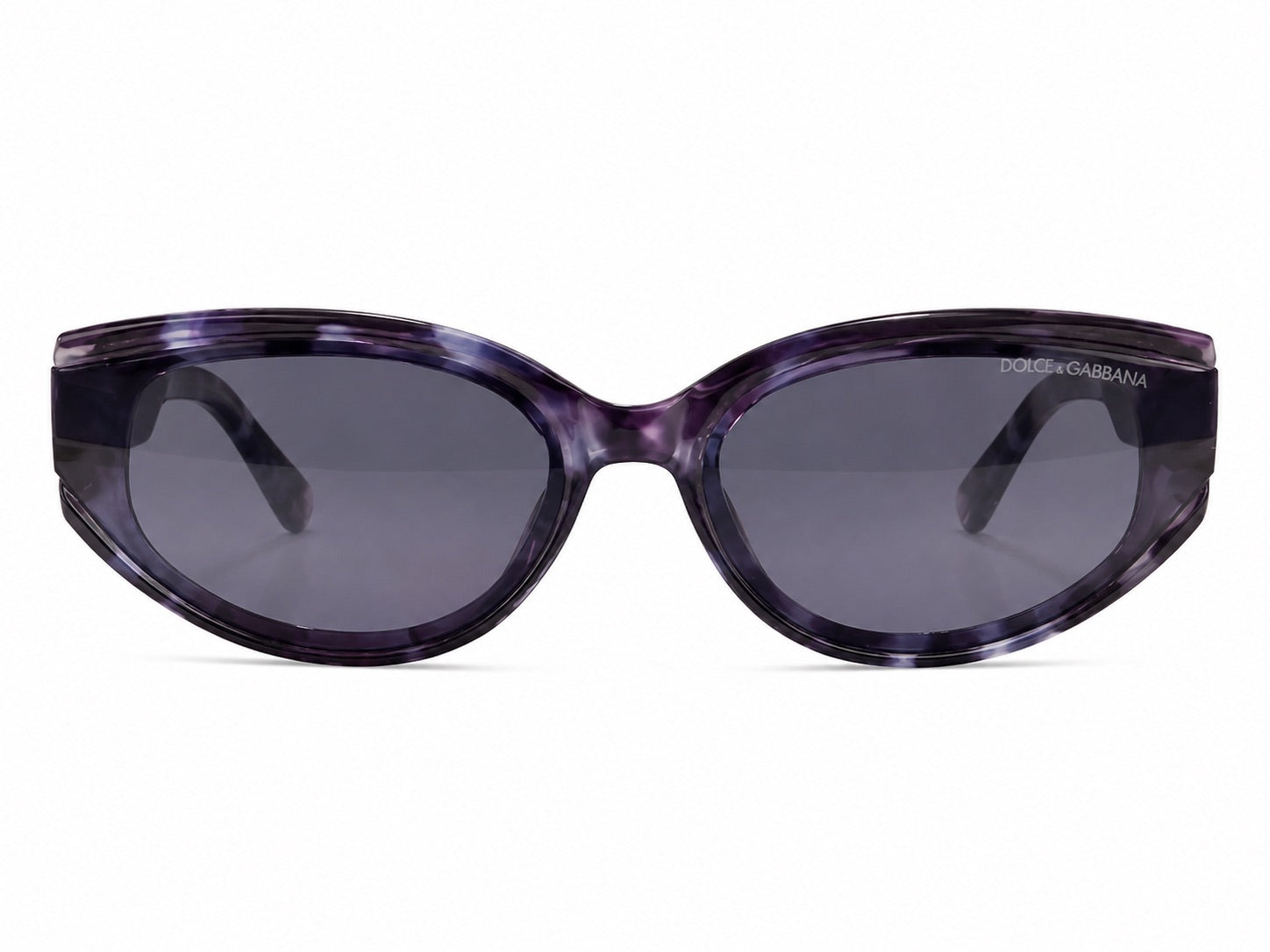Dolce & Gabbana DG Oval Sunglasses - Purple Tortoise / Gold