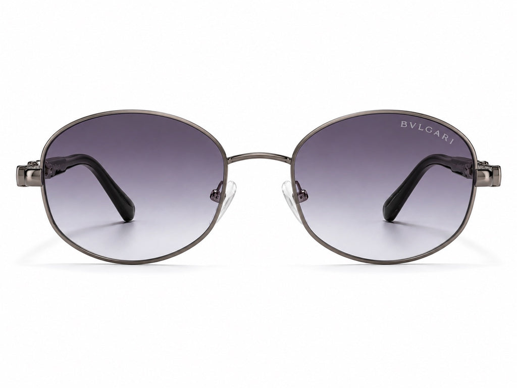 Bvlgari Round Sunglasses - Silver / Purple Gradient