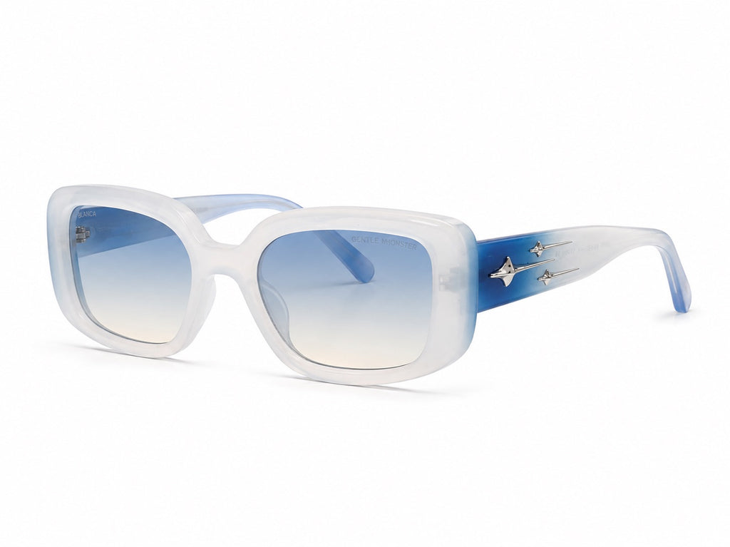 Gentle Monster Blanca Sunglasses - White / Blue
