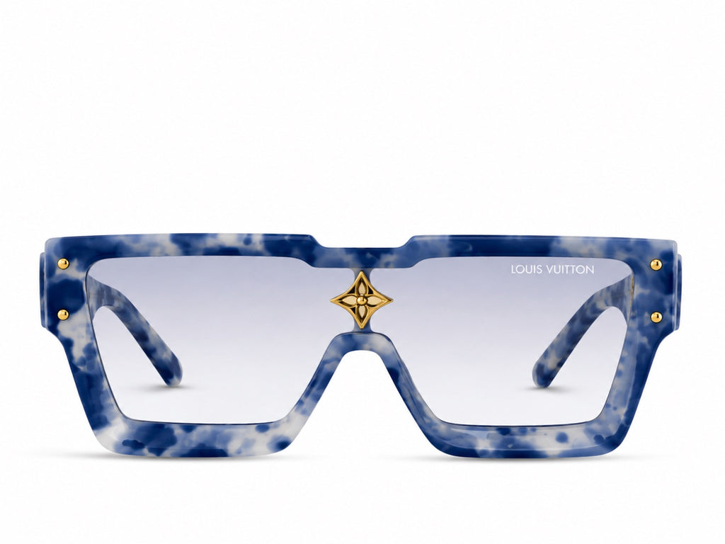 Louis Vuitton Monogram Flower Square Sunglasses - Blue Marble
