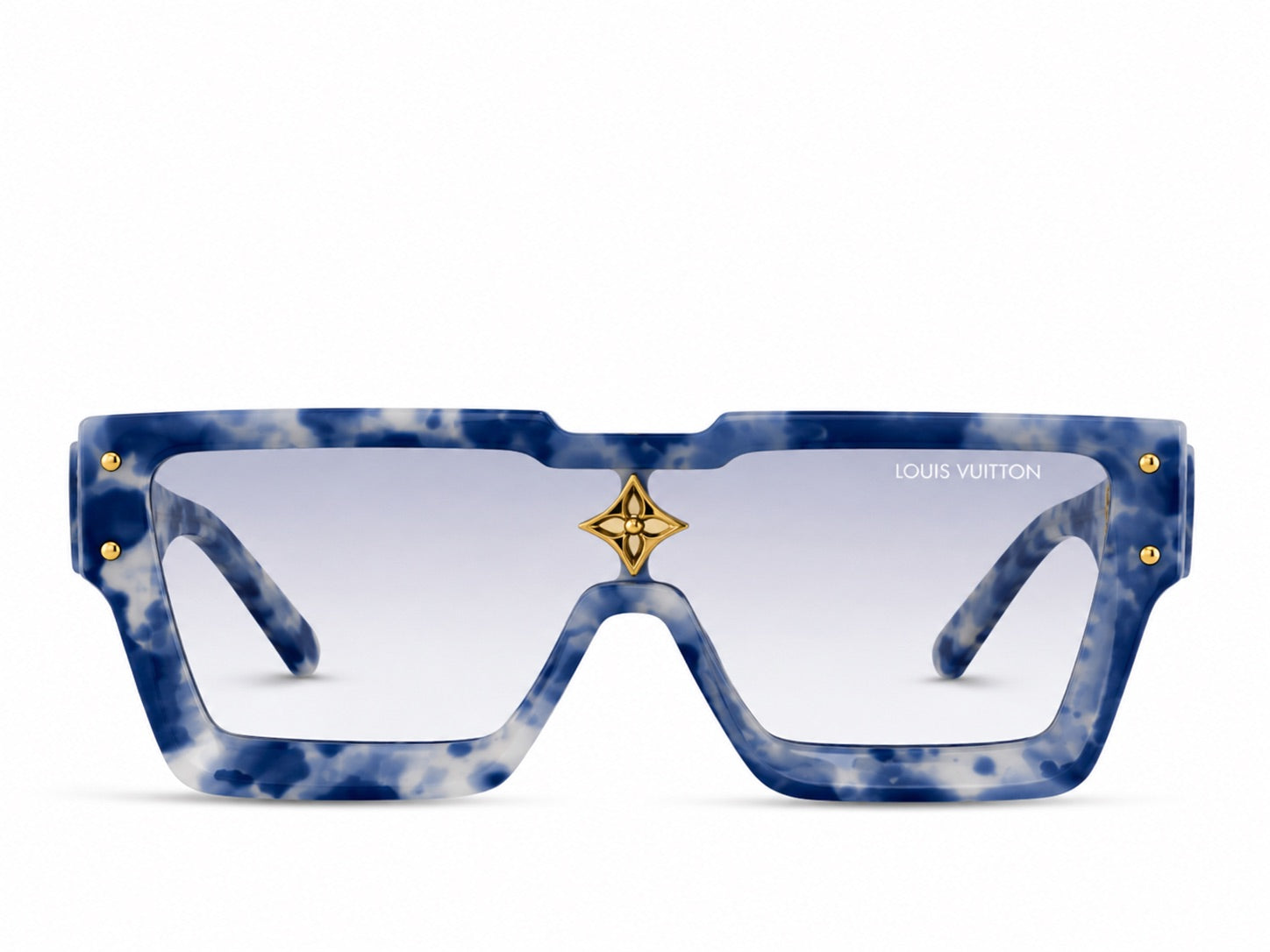 Louis Vuitton Monogram Flower Square Sunglasses - Blue Marble