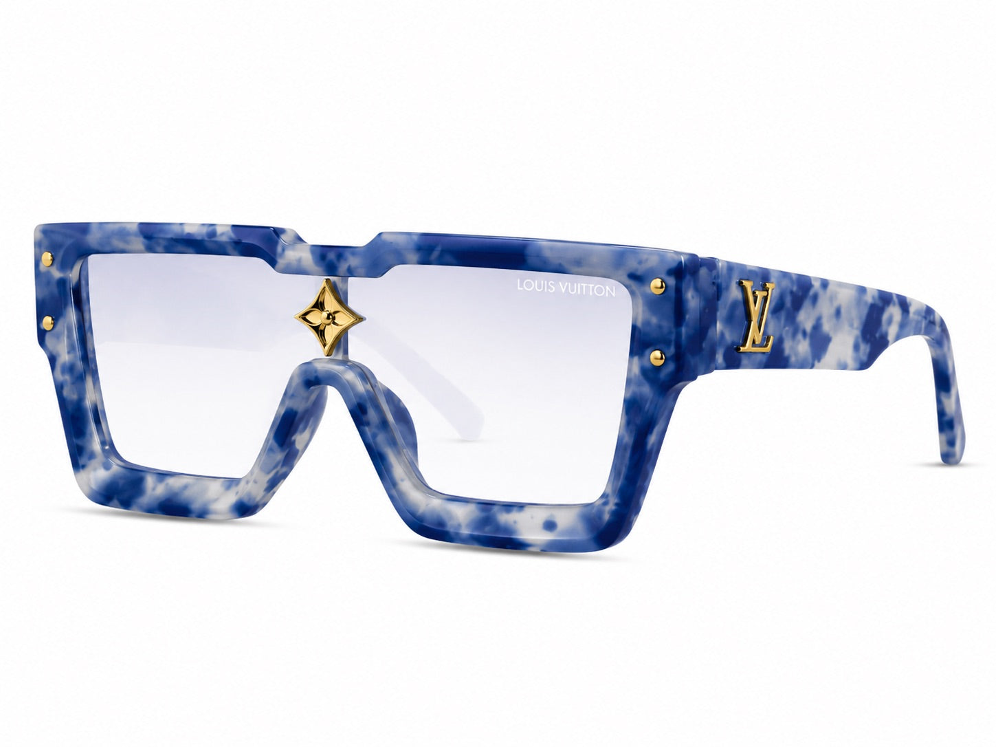 Louis Vuitton Monogram Flower Square Sunglasses - Blue Marble