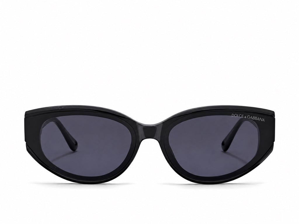 Dolce & Gabbana DG Oval Sunglasses - Black / Gold