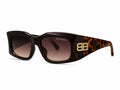 Balenciaga Casino Square AF Sunglasses - Medium Brown Havana