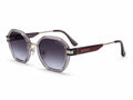 Gucci Geometric Sunglasses - Transparent Smoke / Burgundy