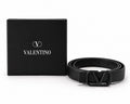 Valentino VLogo Signature Leather Belt - Black