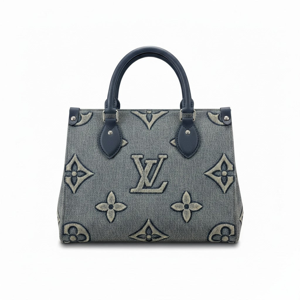 Louis Vuitton OnTheGo MM Monogram Denim - Blue Denim
