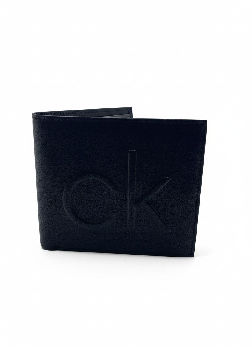 Calvin Klein Black Bifold Wallet With Embossed CK Logo